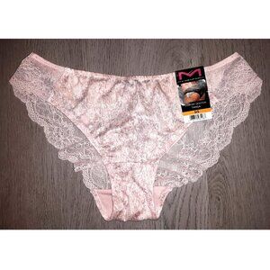 Maidenform Comfort Devotion Tanga Cheeky Panty Size Small 5 Light Pink Lace